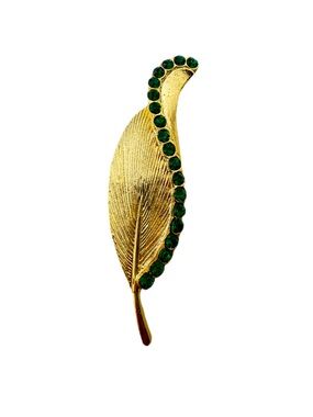 VTG Gerry’s Rhinestone Leaf Brooch